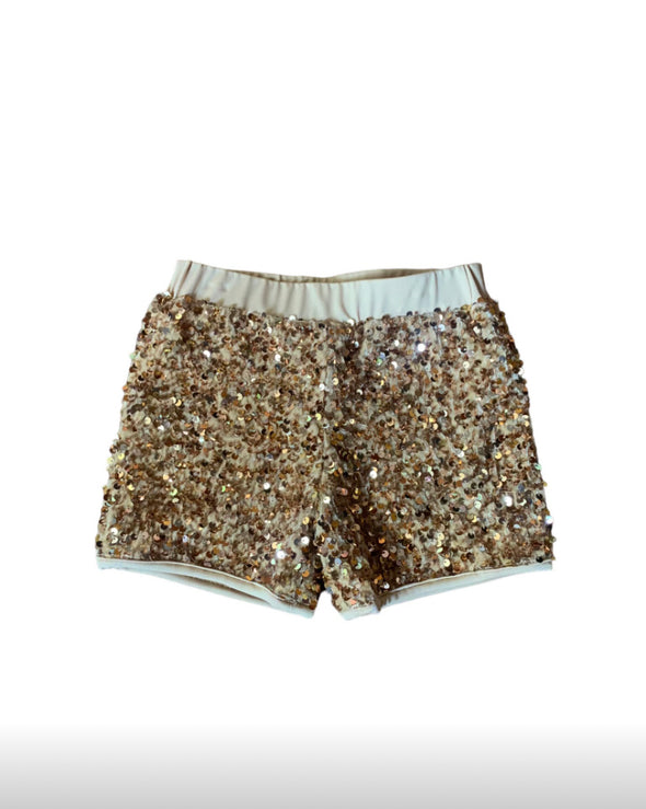 Youth Sequin Shorts In Gold Or Purple