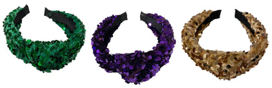 Velvet Sequin Knot Headband In 3 Colors