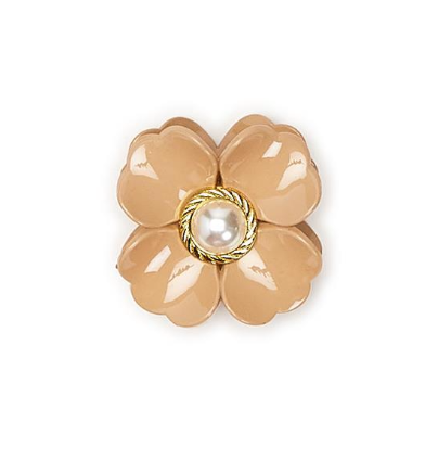 Floral Shaped Claw Clip With Pearl Detail In 3 Colors