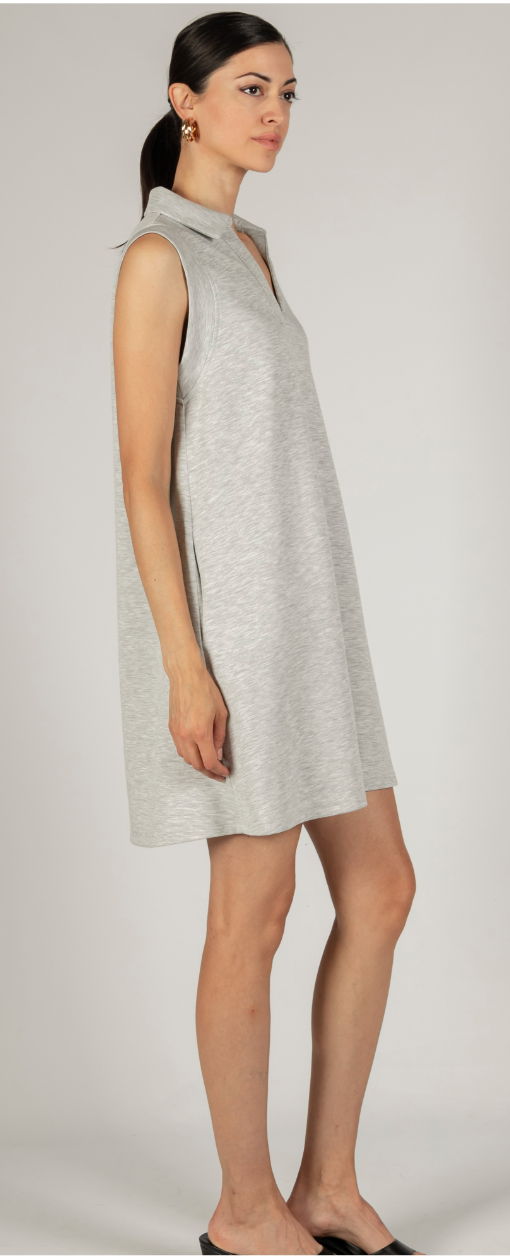 Butter Modal Collared Dress in Grey or Black