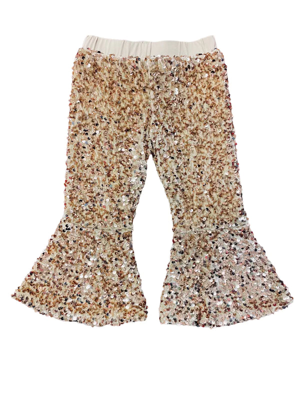 Toddler Gogo Sequin Pants In Gold Or Purple