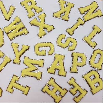 Yellow Varsity Chenille Letter Patch
