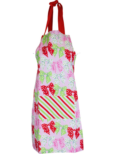 Christmas Bows Kitchen Apron
