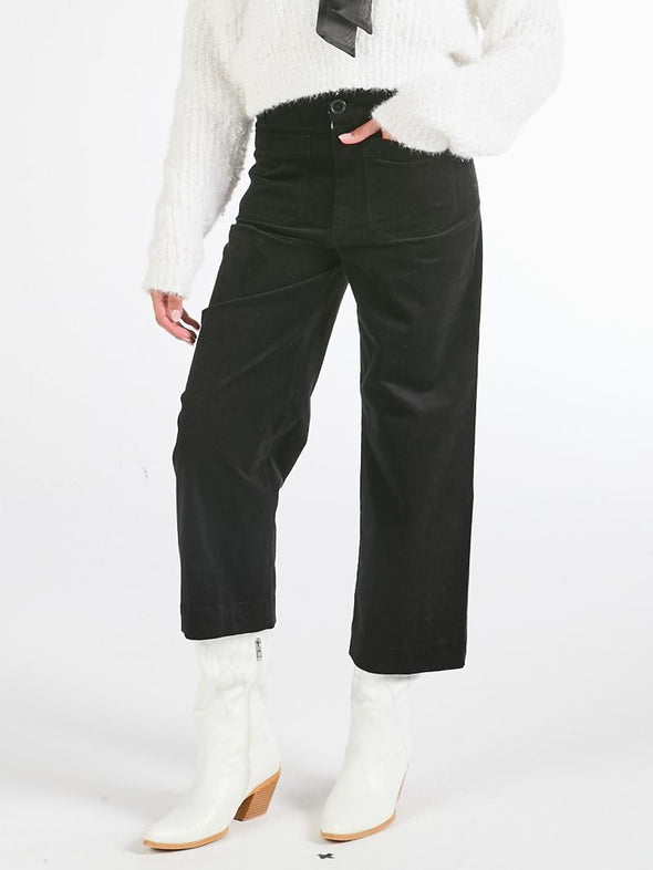 Wide Leg Corduroy Pants in Red or Black (XS-XXL)
