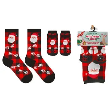 Christmas Pet And Owner Sock Sets in 6 Options