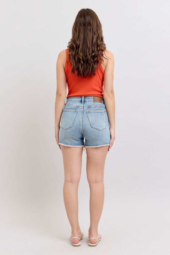 Judy Blue HW Rigid Magic Destroy Cut Off Shorts
