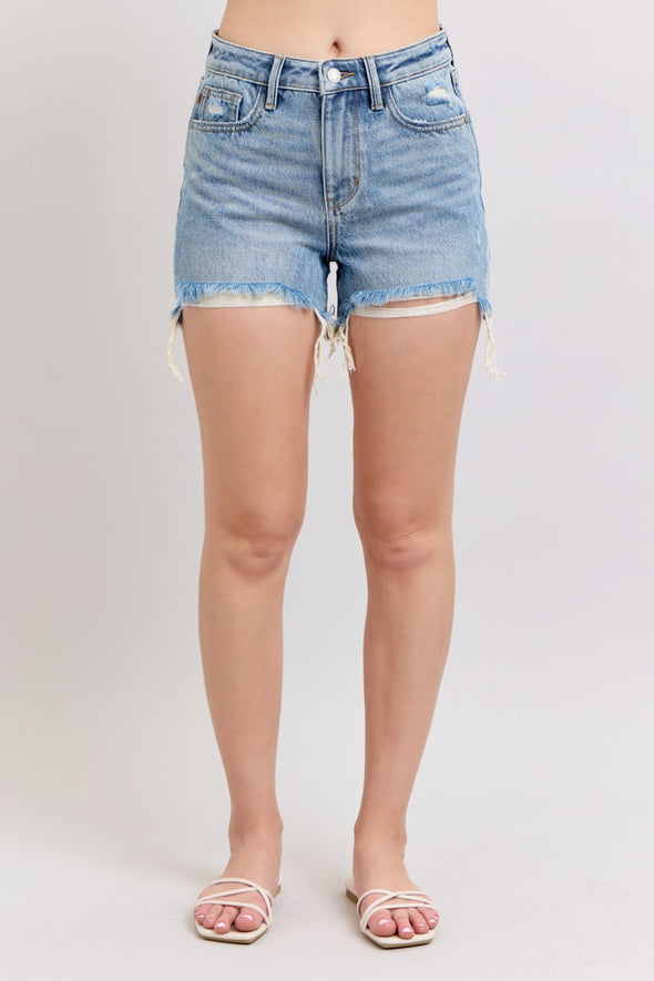 Judy Blue HW Rigid Magic Destroy Cut Off Shorts