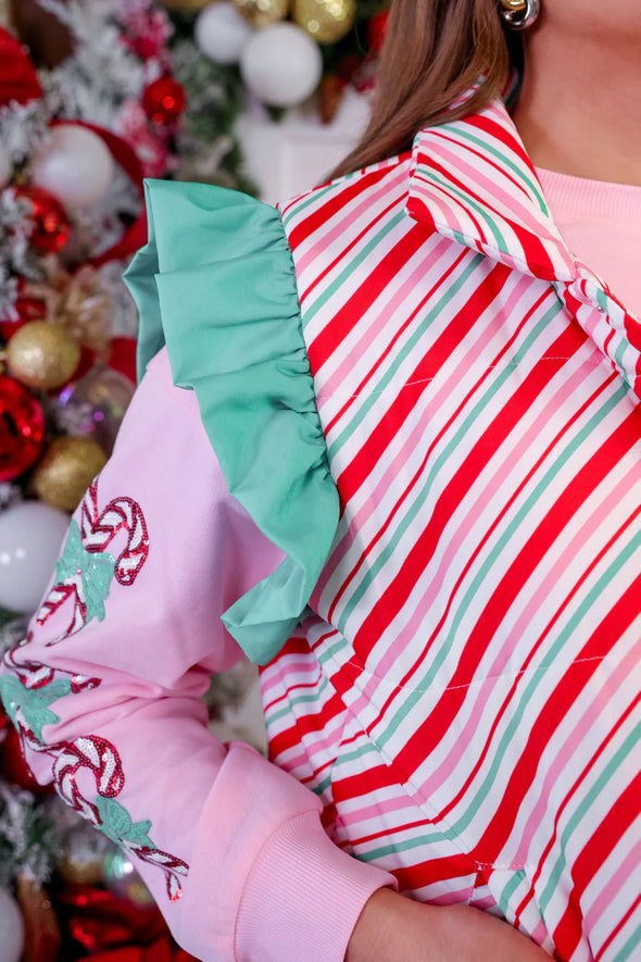 Candy Stripe Puffer Vest