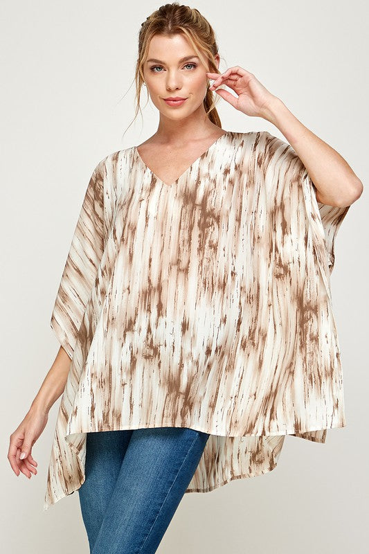 Whitney Printed Oversized Top