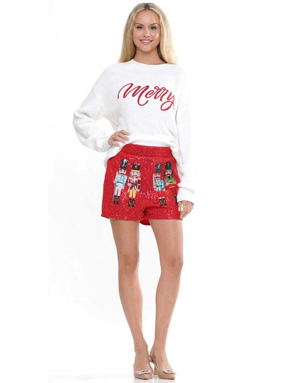 Sequin Nutcracker Shorts (S-XXL)