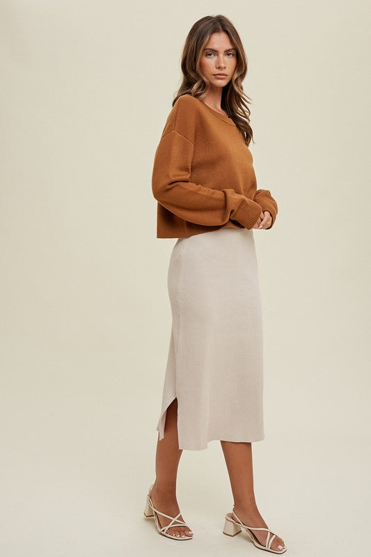 Relaxed Cropped Sweater