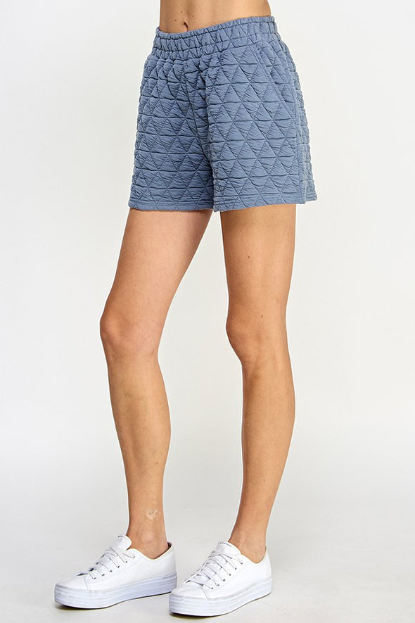 Quilted Shorts In Black Or Blue
