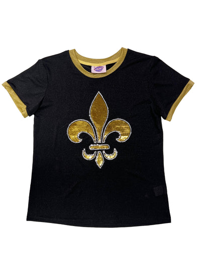 Fleur De Lis Glitter Tee (XS-XXL)