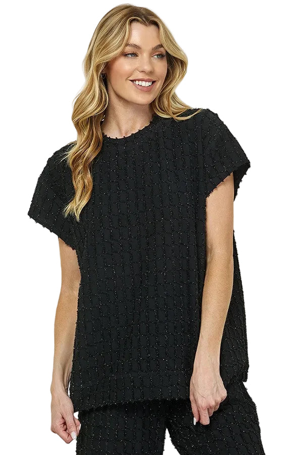 Glitter Textured Top And Cropped Pants S-3XL (SOLD SEPARATELY) – NOLA BOO