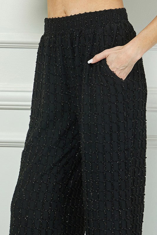 Glitter Textured Top And Cropped Pants S-3XL (SOLD SEPARATELY)