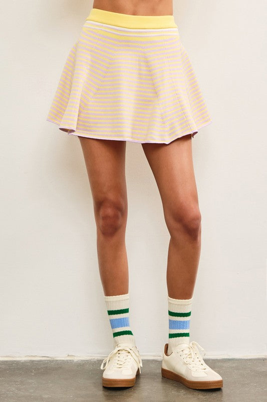 Striped Sweater Top And Flare Skort Set (SOLD SEPARATELY)