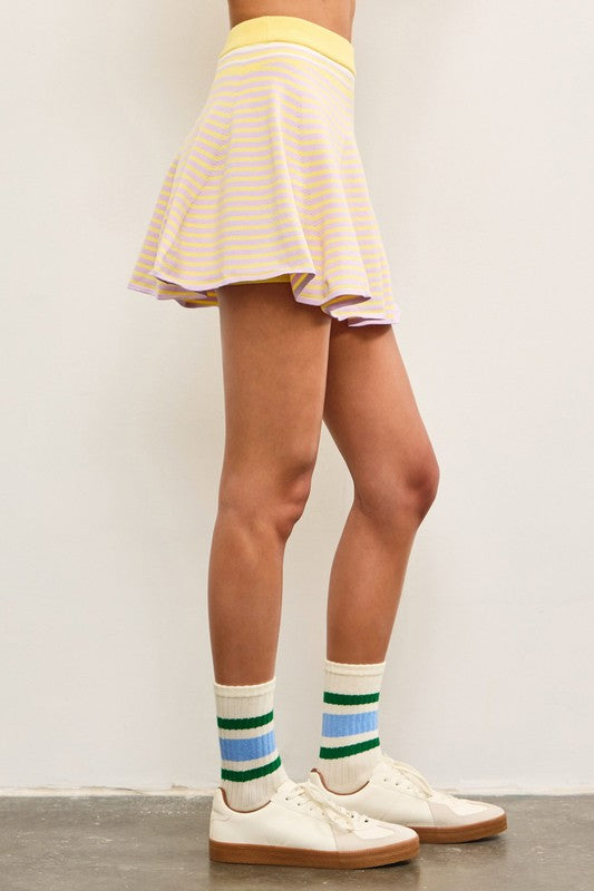 Striped Sweater Top And Flare Skort Set (SOLD SEPARATELY)
