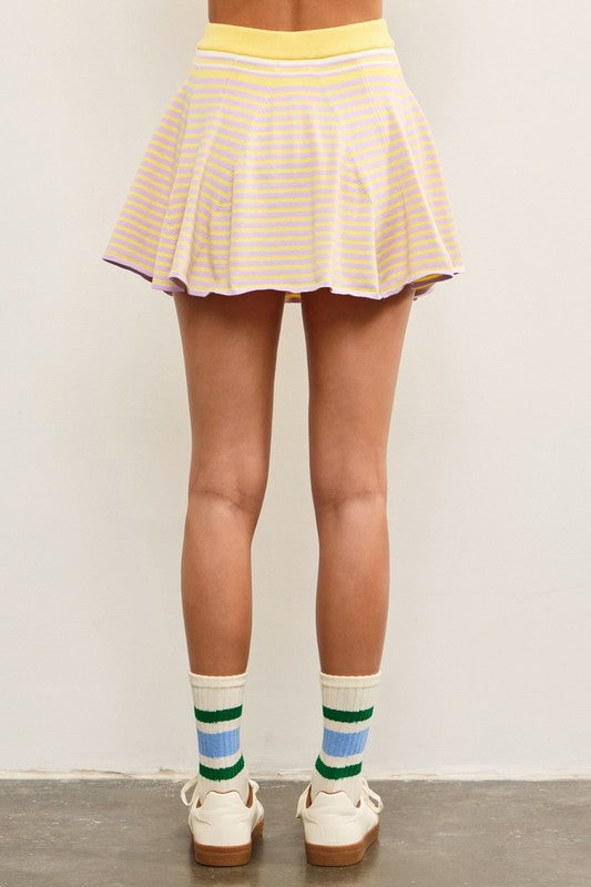 Striped Sweater Top And Flare Skort Set (SOLD SEPARATELY)