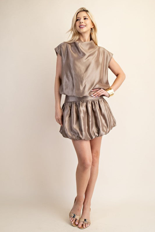 Balloon Skort In Black Or Mocha