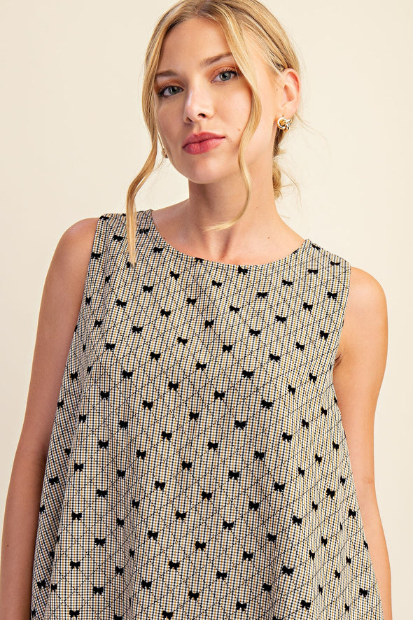 Round Neck Bubble Mini Dress