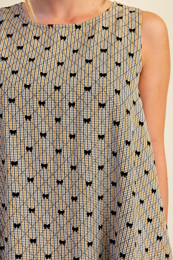 Round Neck Bubble Mini Dress