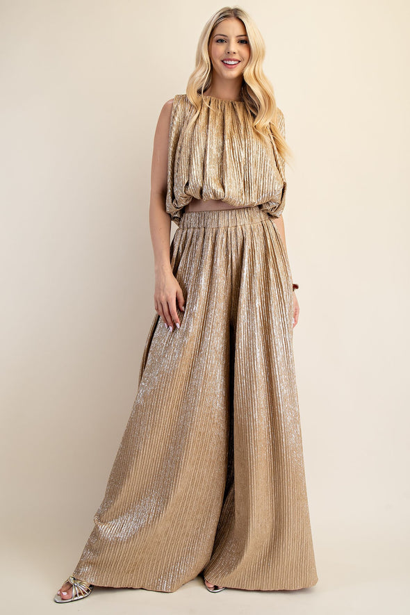 Sleeveless Bubble Hem Top