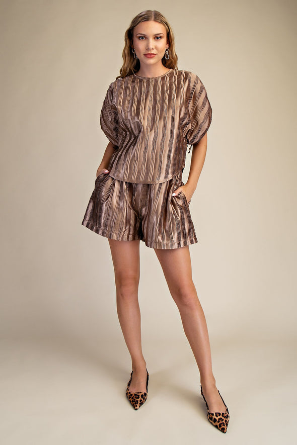 High Waisted Pleated Shorts in 2 Colors