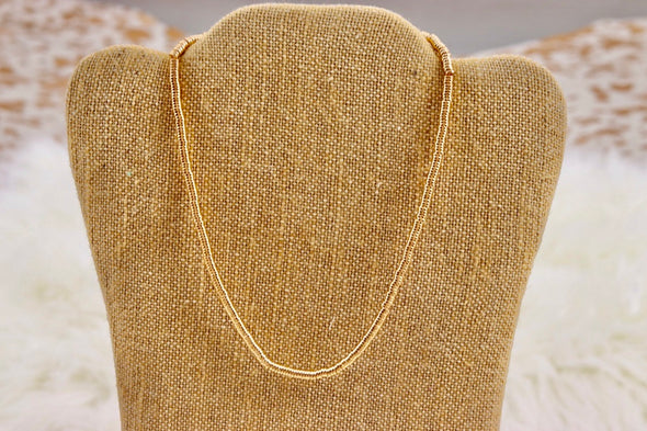 Gold Disc Hook Necklace