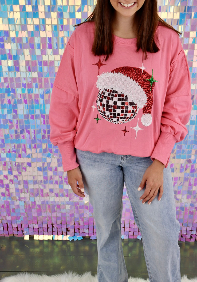 Santa Mirror Ball Long Sleeve Top – NOLA BOO