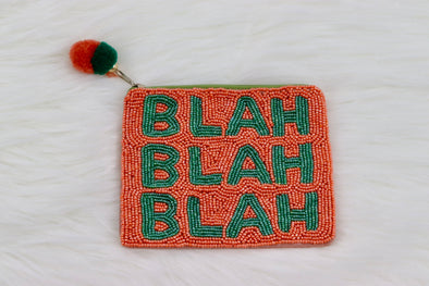 Blah Beaded Coin Pouch