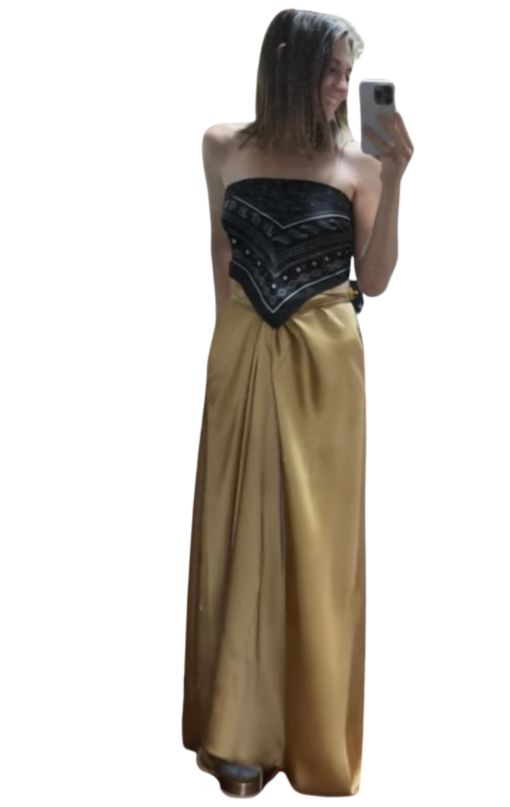 Gold Metallic 2 in 1 Body Wrap