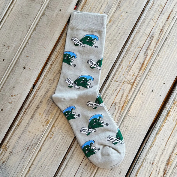 Tulane Angry Wave Socks