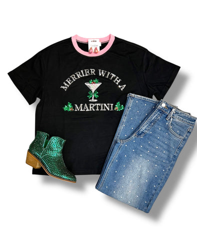 Merrier With a Martini Sequined Top (S-3XL)