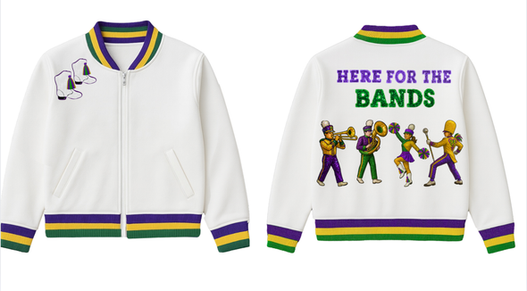 Mardi Gras Here for the Bands Sequin Jacket (XS-XL)