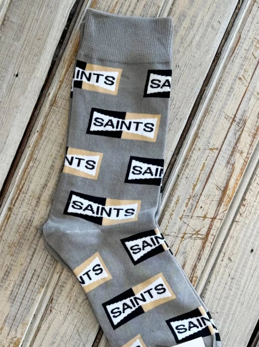 Saints Two Tone Socks – NOLA BOO
