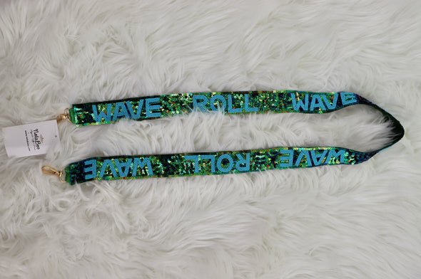 Sequin Bead Roll Wave Bag Strap