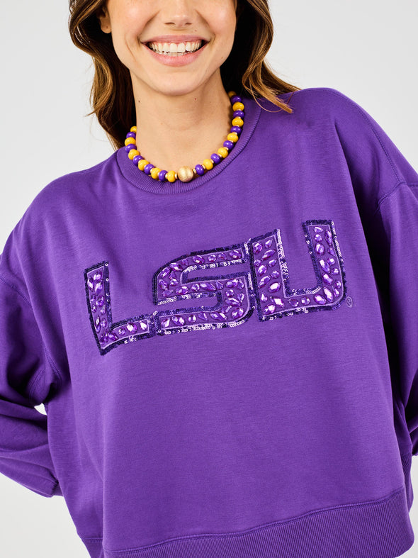 Millie Jeweled LSU Sweatshirt (XS-XL)