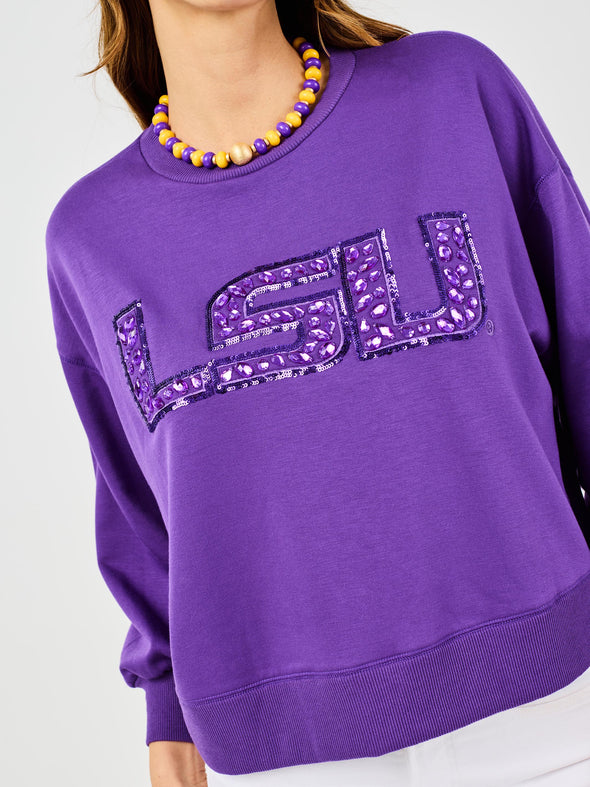 Millie Jeweled LSU Sweatshirt (XS-XL)
