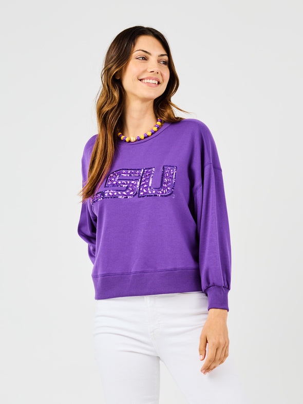 Millie Jeweled LSU Sweatshirt (XS-XL)