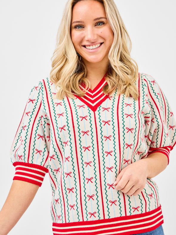 Faith In a Bow Sweater (XS-XL)