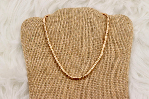 Gold Disc Hook Necklace