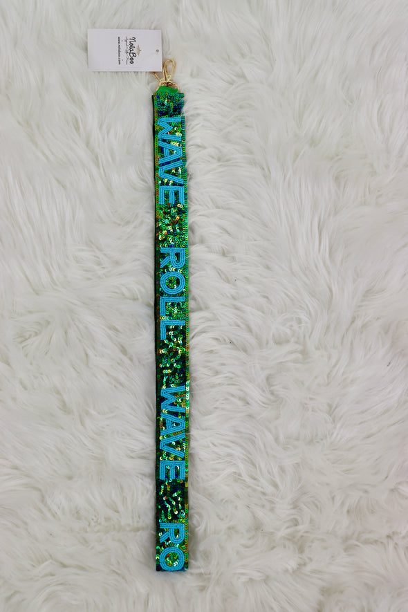 Sequin Bead Roll Wave Bag Strap