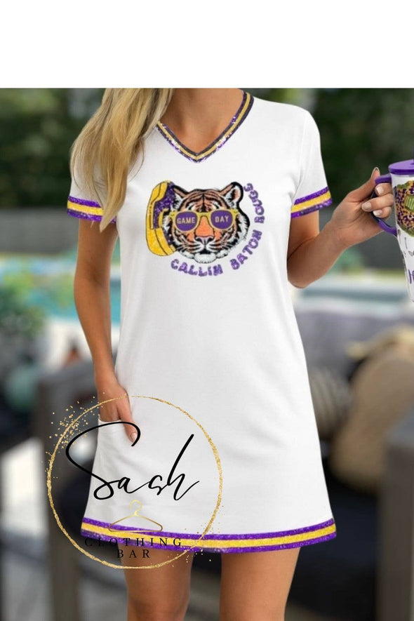 Callin Baton Rouge Tiger Sequin Dress