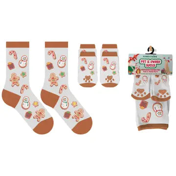 Christmas Pet And Owner Sock Sets in 6 Options