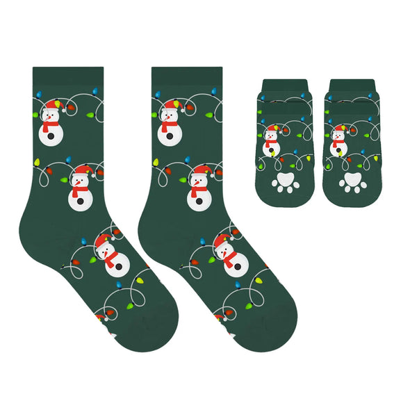 Christmas Pet And Owner Sock Sets in 6 Options