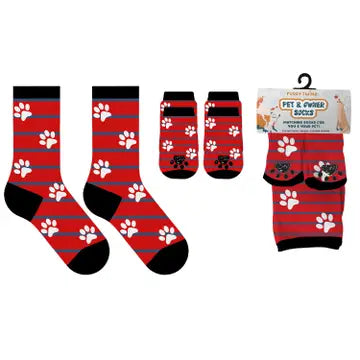 Christmas Pet And Owner Sock Sets in 6 Options