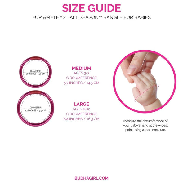 BUDHAGIRL Amethyst All Season Bangle™ (ASB™) for Kids