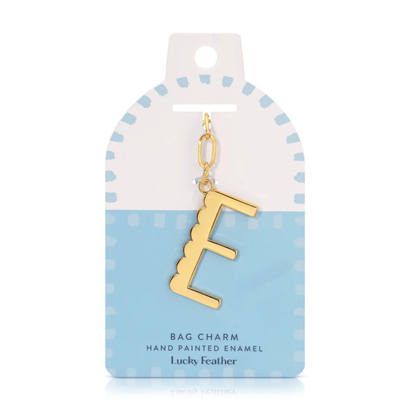 Enamel Initial Bag Charms
