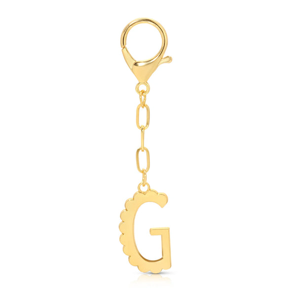 Enamel Initial Bag Charms