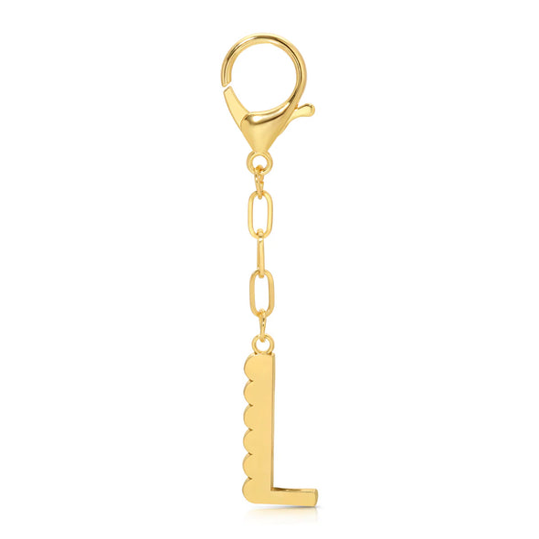 Enamel Initial Bag Charms